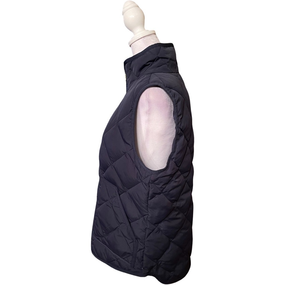 J. Crew Navy Blue Down Filled Quilted Puffer Vest Size Medium - Picture 2 of 10